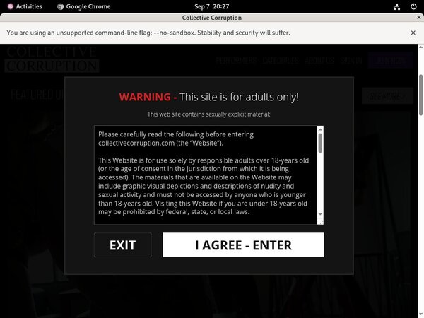 Collective Corruption Signup Page