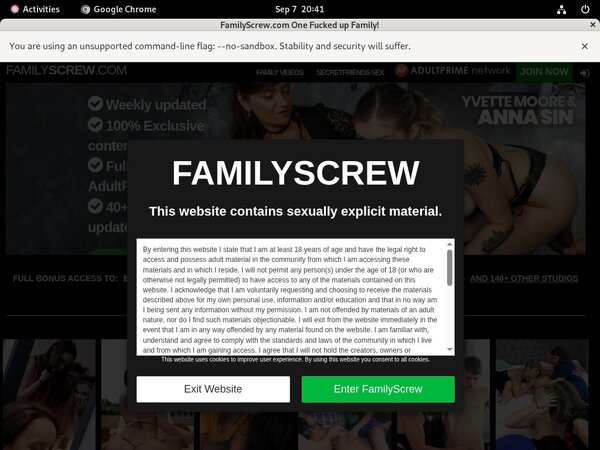 Family Screw Account Passwords