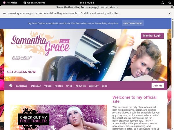 Free Samanthagracelive.modelcentro.com Account