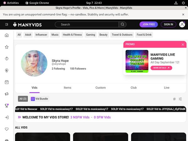 Manyvids.com With Westbill