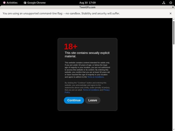 Teen Girlfriends Sign Up Page